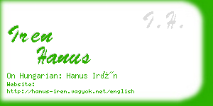 iren hanus business card